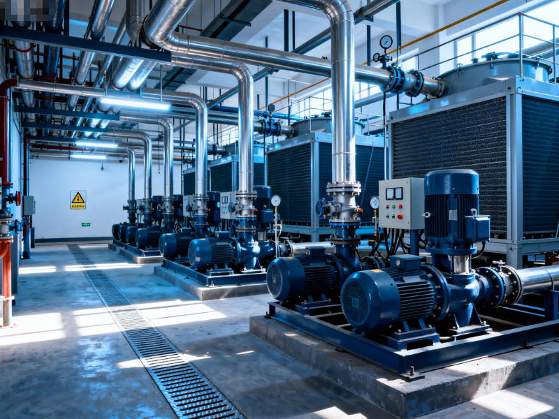 大型工業(yè)循環(huán)冷卻水系統(tǒng)現(xiàn)場(chǎng)